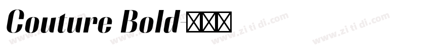 Couture Bold字体转换
